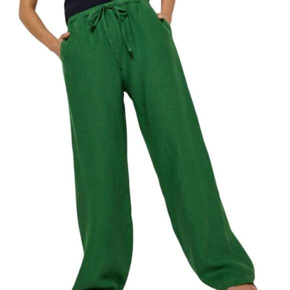 NWT - NATION LTD Lucia Tie Waist Pants, Size Medium, Green - Picture 3 of 6